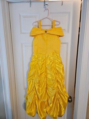 Girls Yellow Princess Belle Ball Dress